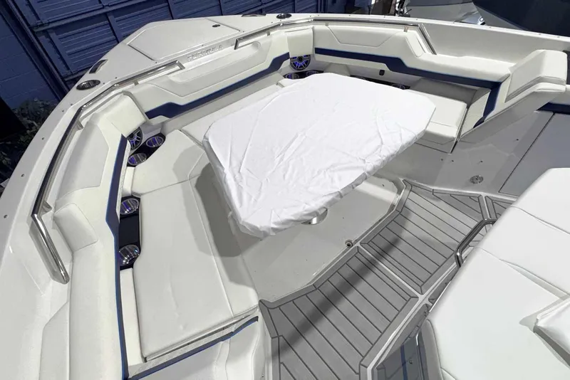 Slide: The Image of 2025 Formula 387 Center Console Fish boat with spacious seating and sleek design. - 60