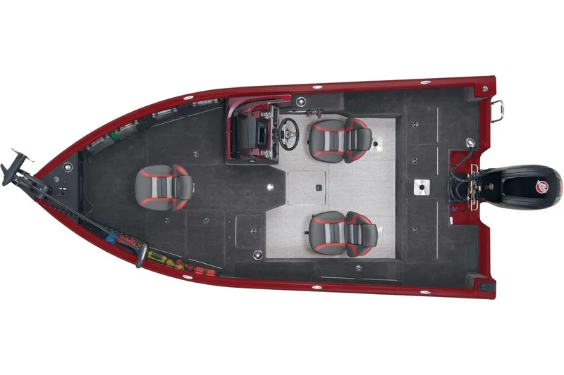 Slide: The Image of 2024 Ranger VS1682SC Angler boat with gray and red seat. - 4