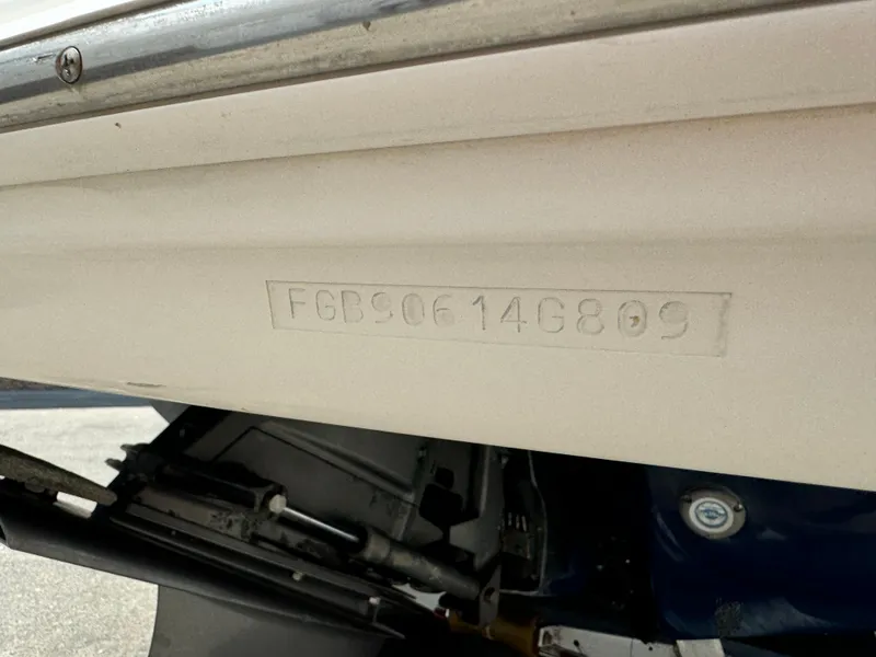 Slide: The Image of 2009 Chaparral SSX 236 boat hull identification number (HIN) close-up. - 30