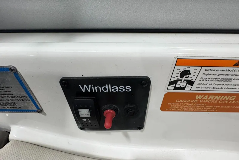 Slide: The Image of Windlass control panel on 2013 Rinker 276 Captiva Bowrider boat. - 40