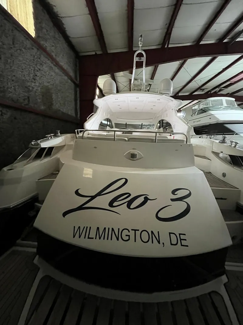 Slide: The Image of 2002 Sunseeker Predator 61 yacht, "Leo 3," docked in Wilmington, DE. - 37