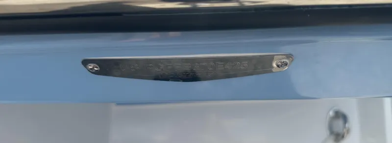 Slide: The Image of Metallic nameplate on a 2025 Monterey M-205 boat. - 5