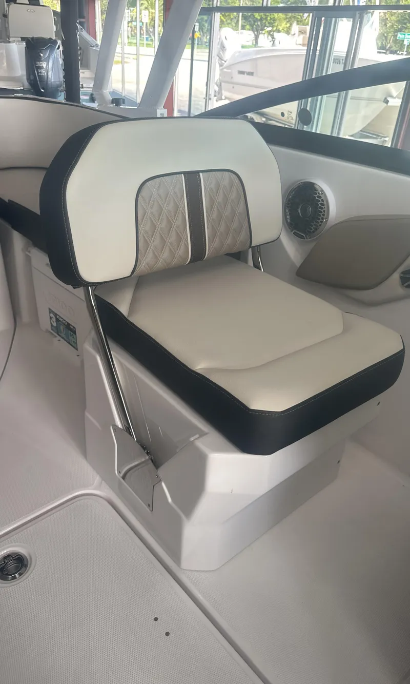 Slide: The Image of 2025 Monterey M45 boat interior with stylish seating and modern design. - 26