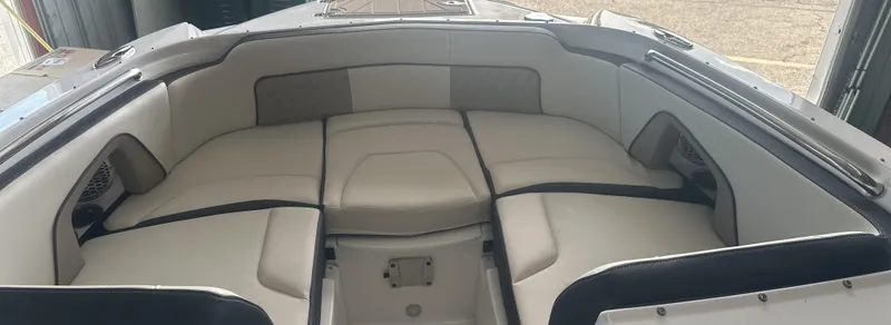 Slide: The Image of 2025 Monterey M45 boat interior with spacious seating and modern design. - 34