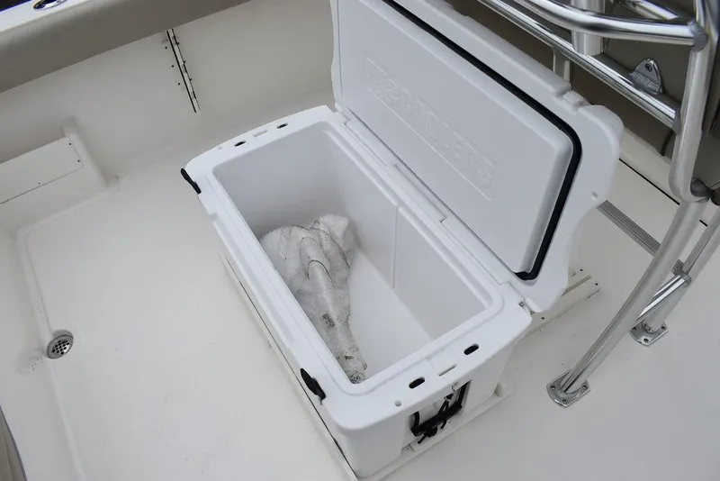 Slide: The Image of Open storage compartment on 2025 Key West 239 FS boat deck. - 30