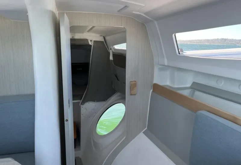 Slide: The Image of Interior of the 2024 Corsair 880 Standard sailboat. - 17