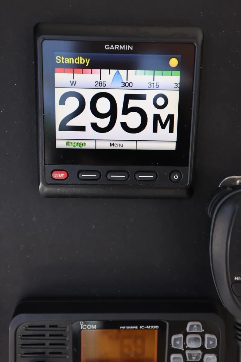 Slide: The Image of Garmin navigation display on a 2001 Contender 27 Open boat. - 29