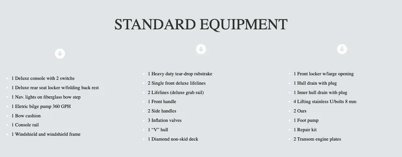 Slide: The Image of Standard equipment list for Apex A12, 2021 model, featuring deluxe console and safety features. - 19