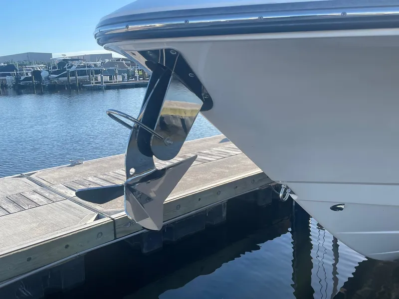 Slide: The Image of 2022 Robalo R272 Center Console boat anchor at dock. - 5