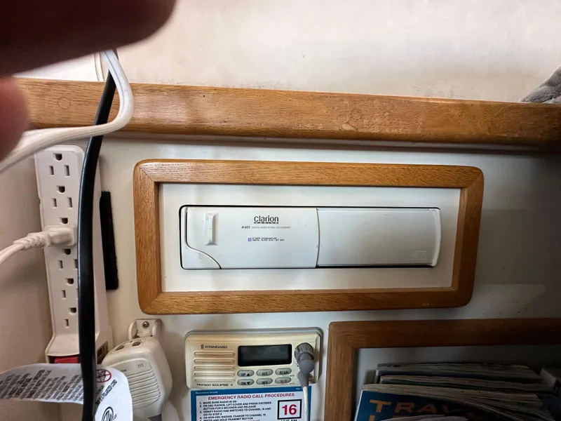 Slide: The Image of Built-in control panel on a 1996 Sea Ray 370 Sedan Bridge yacht. - 25