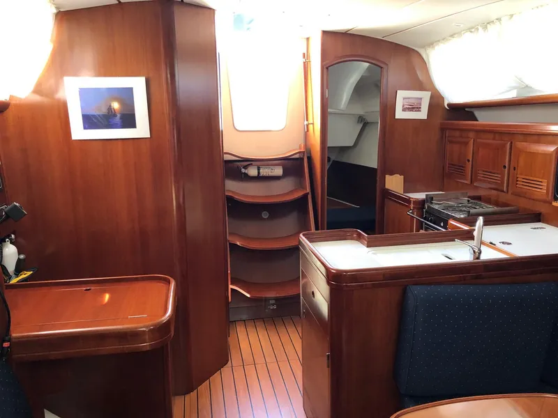 Slide: The Image of Looking aft to companionway - 13