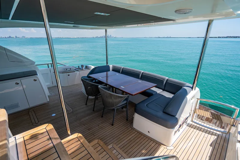 Slide: The Image of Spacious deck of 2018 Princess Y75 Motor Yacht with ocean view. - 25