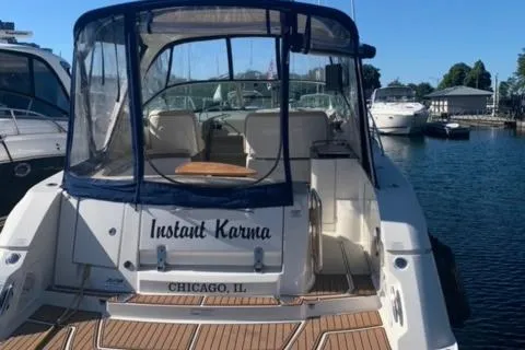 Slide: The Image of 2012 Sea Ray 370 Sundancer boat named Instant Karma docked in Chicago, IL. - 2