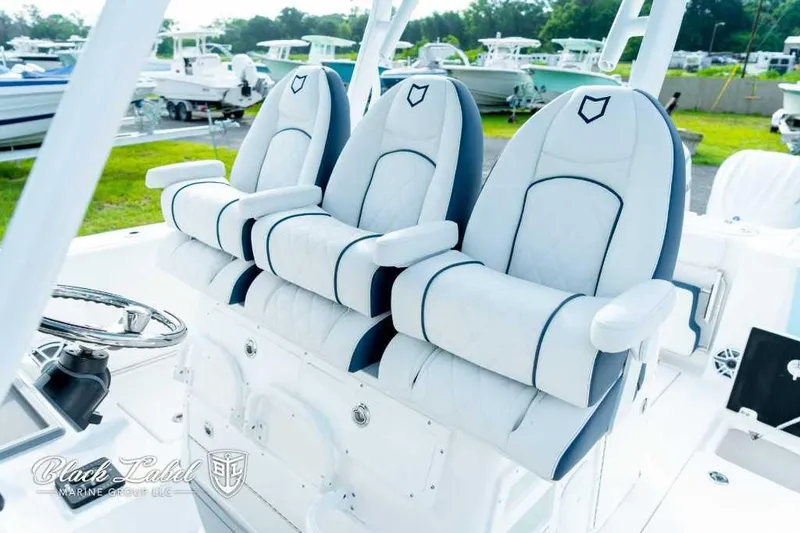Slide: The Image of Luxurious seating on the 2025 Sea Fox 328 Commander Center Console boat. - 17