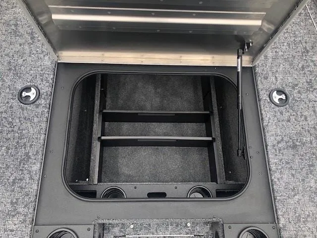 Slide: The Image of 2025 Tracker Pro Team 175 TXW storage compartment. - 12