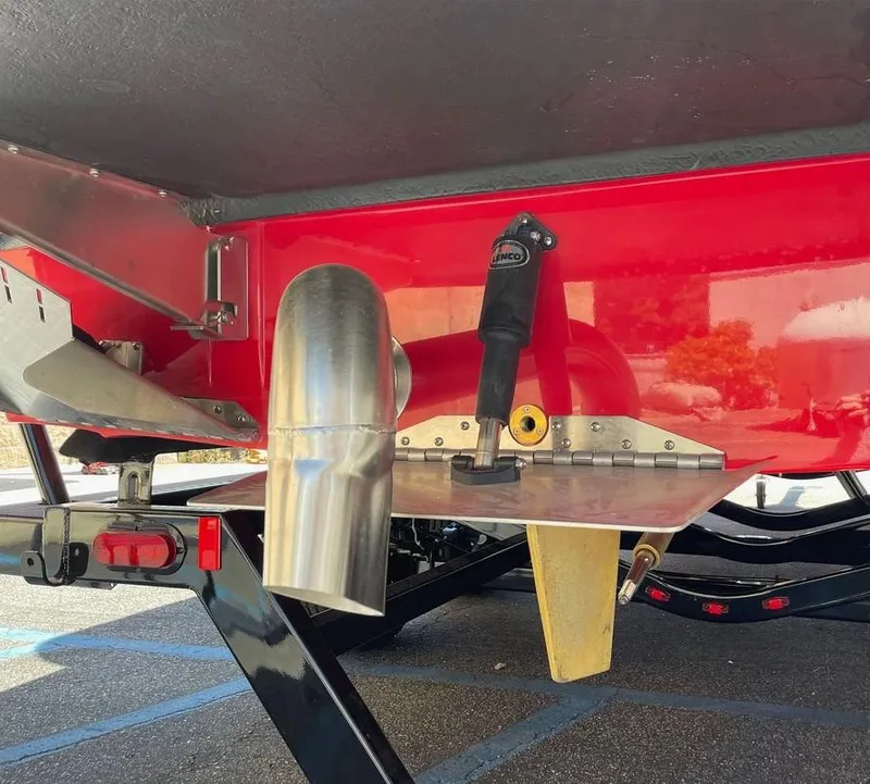 Slide: The Image of Close-up of 2024 ATX 20 Type-S boat's rear exhaust and trim tab. - 8