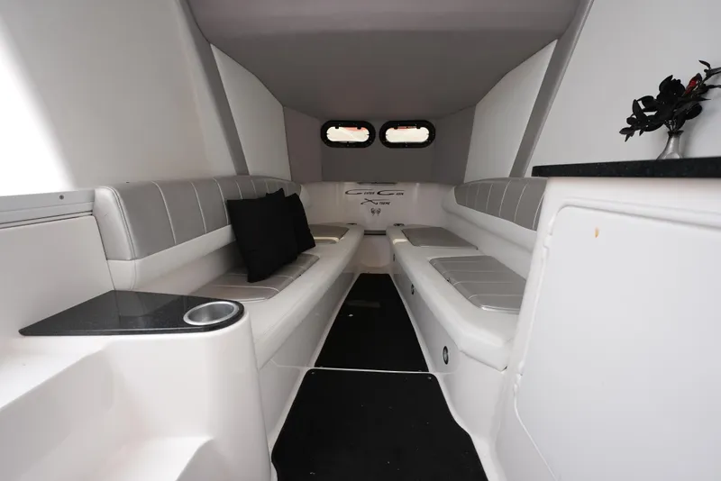 Slide: The Image of Interior cabin of 2014 Sunsation 34 CCX boat with seating and windows. - 20
