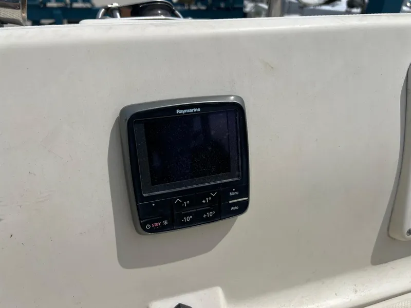 Slide: The Image of Raymarine navigation display on a 1994 Pacific Seacraft 34 sailboat. - 26