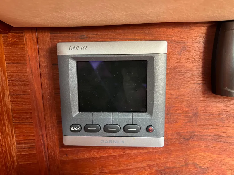 Slide: The Image of Garmin GMI 10 marine instrument on 1994 Pacific Seacraft 34 sailboat. - 43