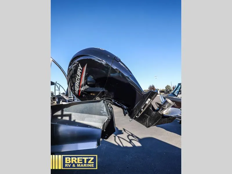 Slide: The Image of 2025 Aria Ultra-Lounge A22UC with Mercury outboard motor at Bretz RV & Marine. - 13