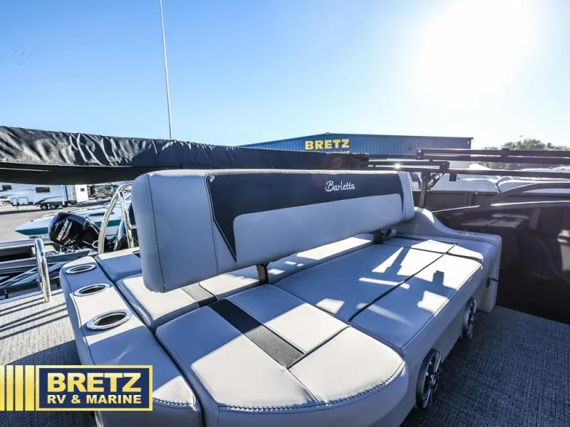 Slide: The Image of 2025 Aria Ultra-Lounge A22UC boat seating at Bretz RV & Marine dealership. - 16