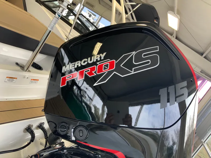 Slide: The Image of 2025 Sea Ray SPX 190 OB with Mercury Pro XS 115 outboard motor. - 3