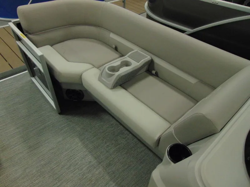 Slide: The Image of 2024 Godfrey Xperience 1880 FX 25 in. Package boat interior seating with cup holders. - 5