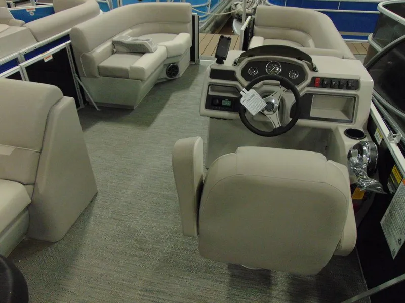 Slide: The Image of 2024 Godfrey Xperience 1880 FX 25 in. Package interior with helm and seating. - 9