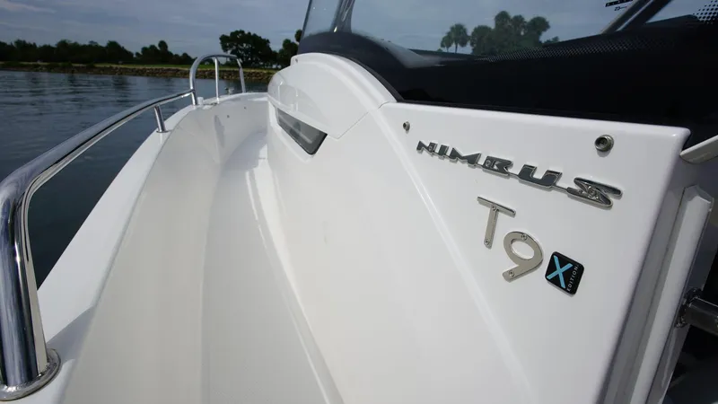 Slide: The Image of Close-up of 2024 Nimbus Tender 9 #143 boat exterior with logo. - 18