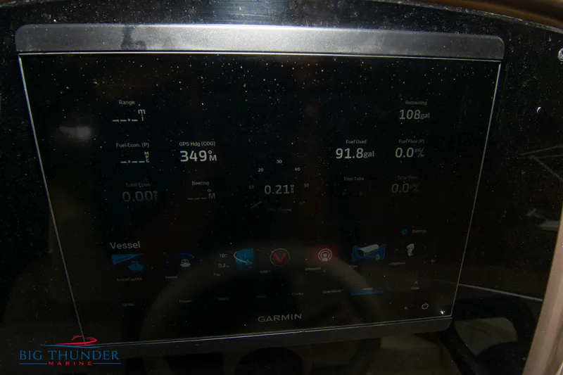 Slide: The Image of Garmin display on 2024 Invictus TT280S boat dashboard showing navigation and vessel data. - 17