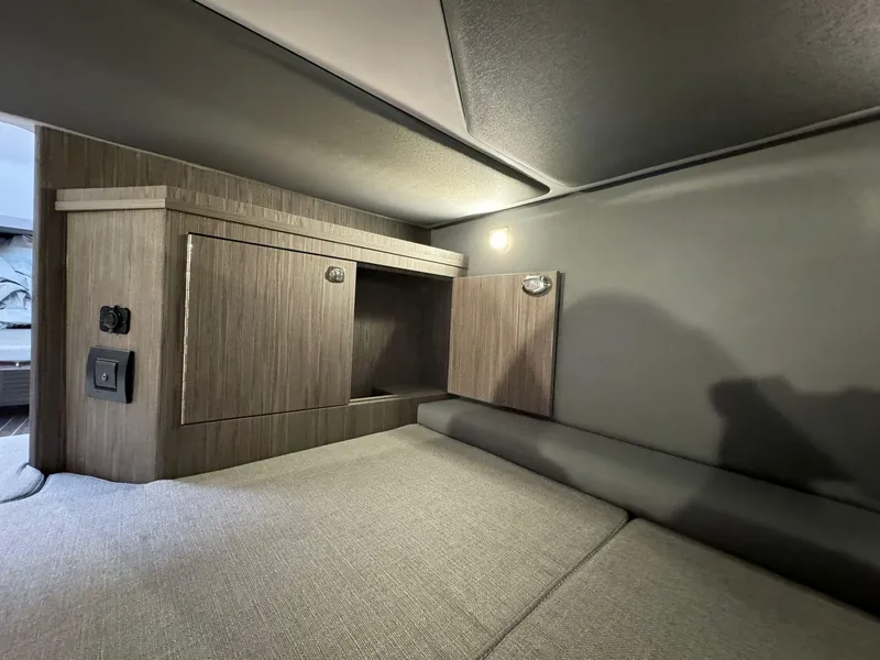 Slide: The Image of Interior cabin of 2025 Ranieri CAYMAN 38.0 EXECUTIVE with storage compartments. - 36