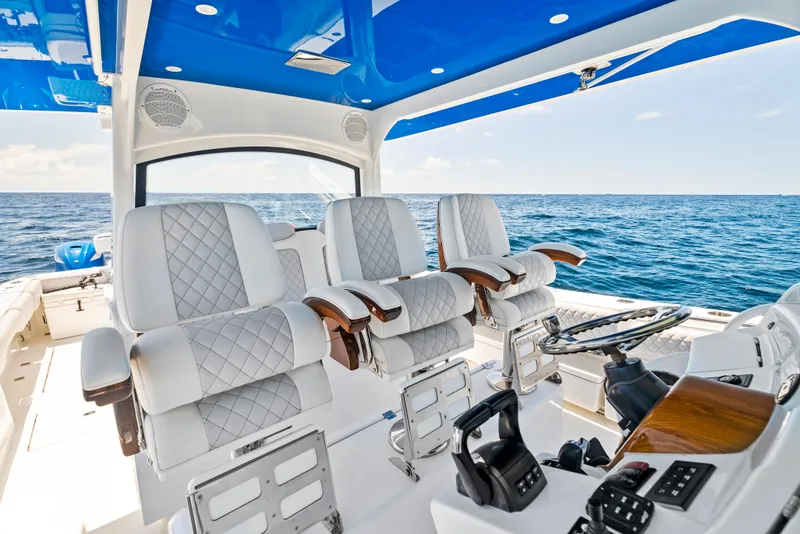 Slide: The Image of Luxury interior of 2022 HCB Suenos boat with ocean view. - 18