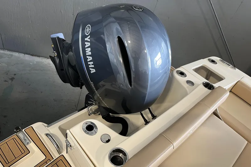 Slide: The Image of 2024 Scout 215 Dorado boat with Yamaha outboard motor. - 18