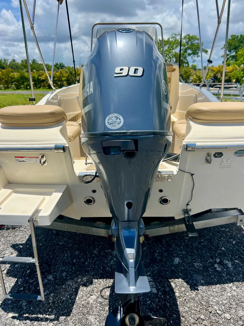 Slide: The Image of 2019 Scout Sportfish 175 with Yamaha 90 outboard motor. - 37