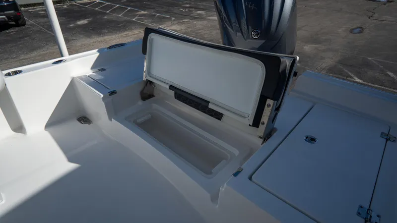 Slide: The Image of Open storage compartment on 2025 Tidewater 2210 Carolina Bay boat. - 7