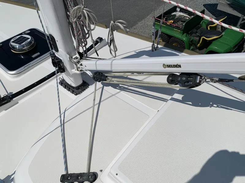 Slide: The Image of Deck view of a 2017 Sparkman & Stephens 30 sailboat with Selden rigging components. - 5