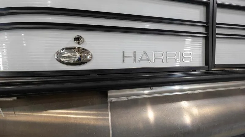 Slide: The Image of 2021 Harris SUNLINER 230 SLDH pontoon boat side view with logo. - 34