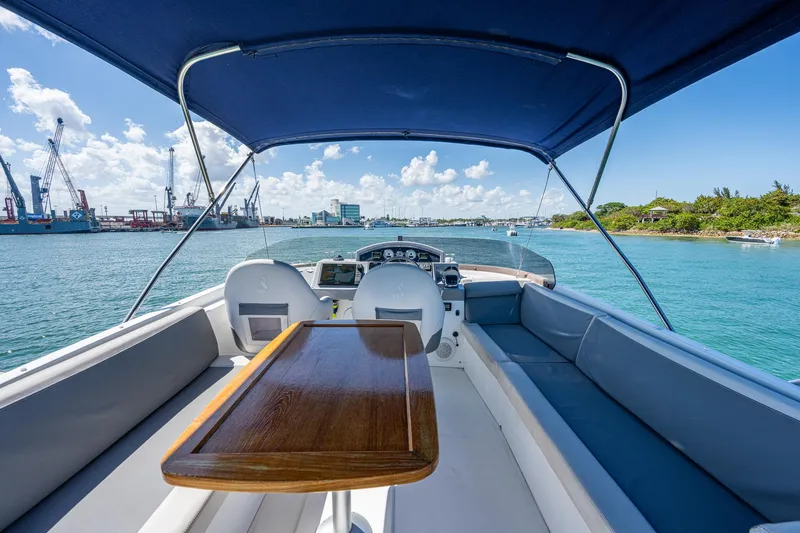 Slide: The Image of 2018 Beneteau Swift Trawler 44 outdoor kitchen with sink and grill. - 14
