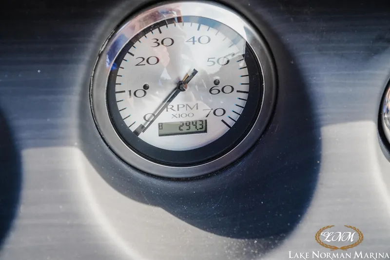 Slide: The Image of Close-up of RPM gauge on 2023 Bennington 23 LSR boat dashboard. - 17