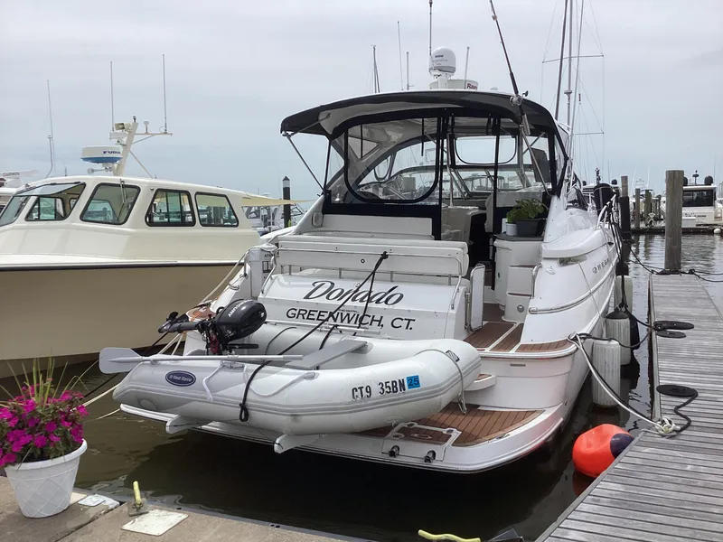 Slide: The Image of 2007 Regal Commodore 4460 yacht docked with inflatable boat, Greenwich, CT. - 26
