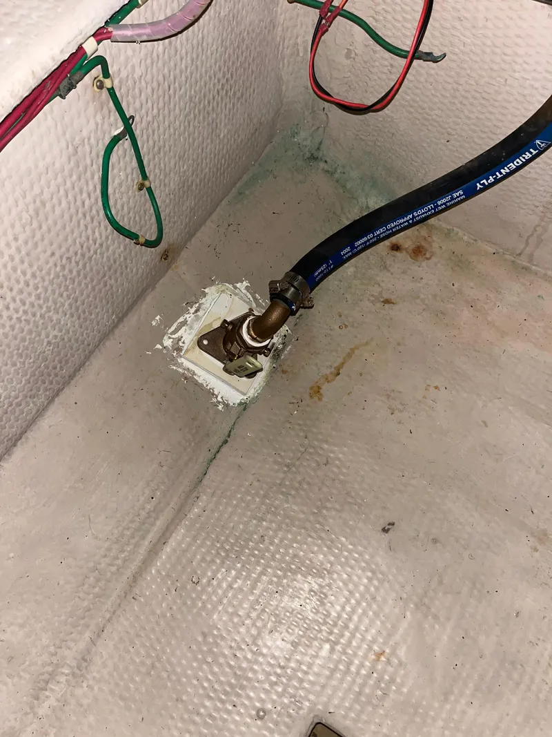 Slide: The Image of 1989 Viking 57 Convertible boat interior wiring and plumbing - 15