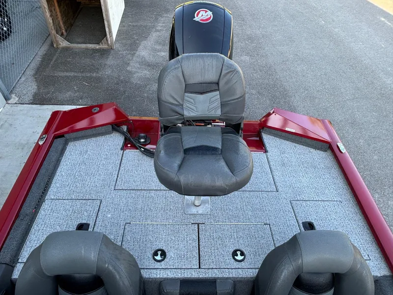 Slide: The Image of 2020 Tracker Pro Team 195 TXW Tournament Edition boat interior with seating. - 11