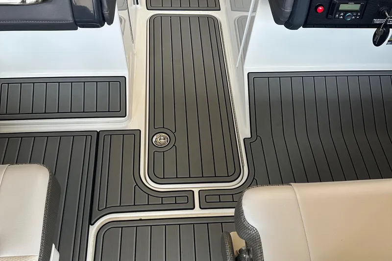Slide: The Image of 2025 Formula 240 Bowrider interior flooring with sleek, modern design and durable materials. - 8