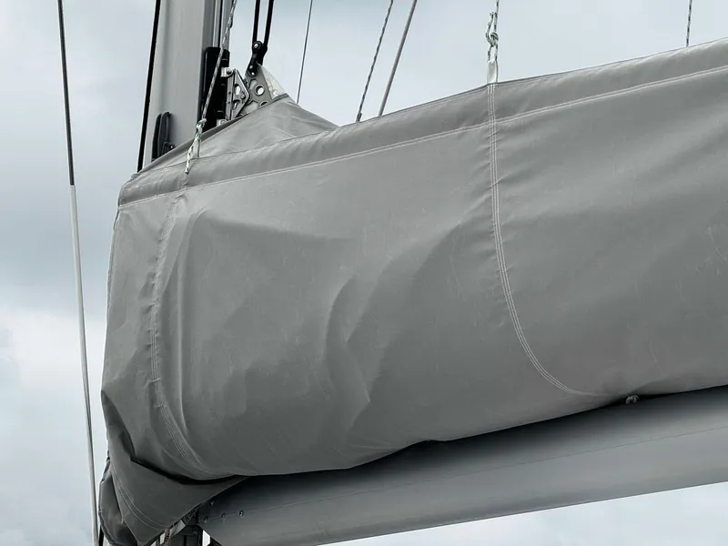 Slide: The Image of 2023 Seawind 1160 Lite sailboat with covered mainsail. - 15