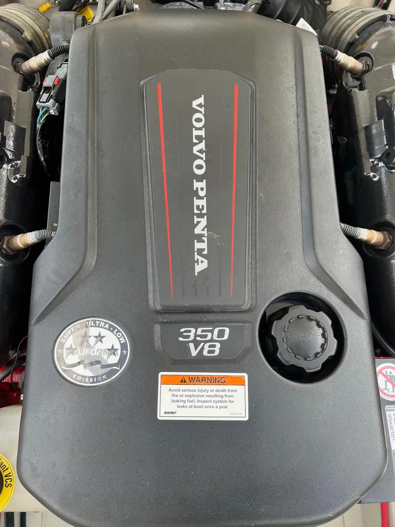Slide: The Image of Volvo Penta 350 V8 engine in a 2019 Cobalt R3 boat. - 17