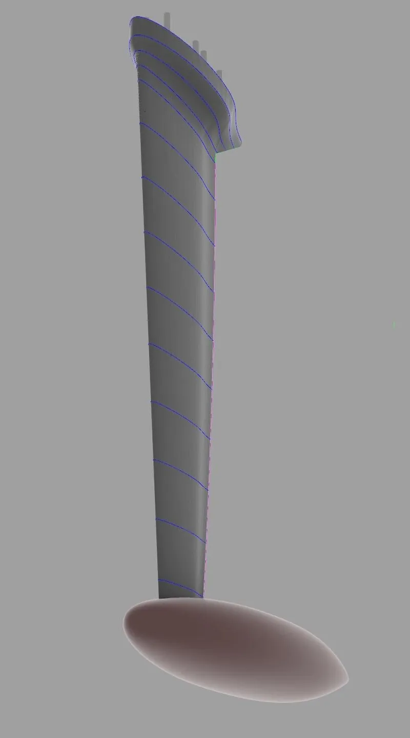 Slide: The Image of 2001 X-Yachts IMX40 keel design, showcasing sleek, aerodynamic structure. - 13