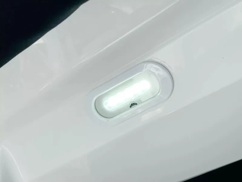 Slide: The Image of LED light on a 2020 Boston Whaler 325 Conquest boat. - 46