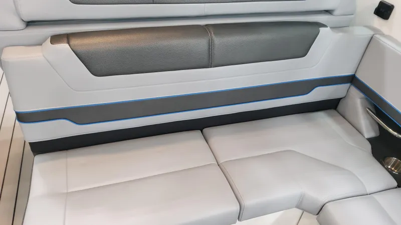 Slide: The Image of 2025 Formula 380 Super Sport Crossover OB interior seating with sleek, modern design. - 51