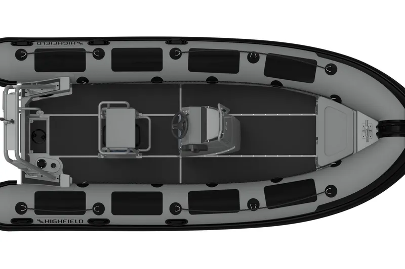 Slide: The Image of Top view of Highfield Patrol 500 boat, model 2026. - 6
