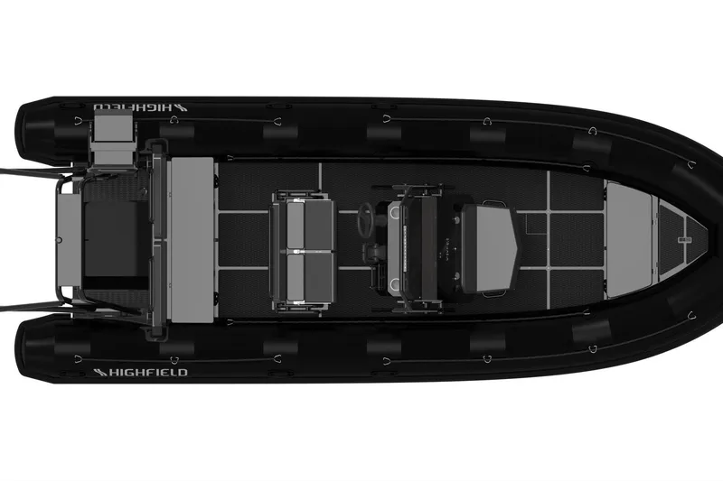 Slide: The Image of Top view of Highfield Patrol 660 boat, model 2026. - 6